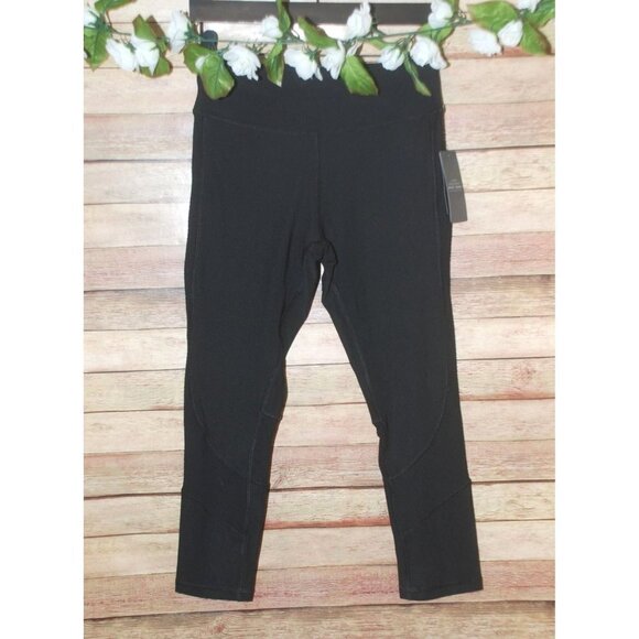 N.Y. L. Laundry Sport NWT Black Crop Legging Size S Gym Workout - Picture 1 of 8